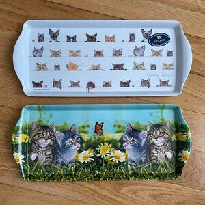 NEW Ashdene Cat Lover Melamine Trays